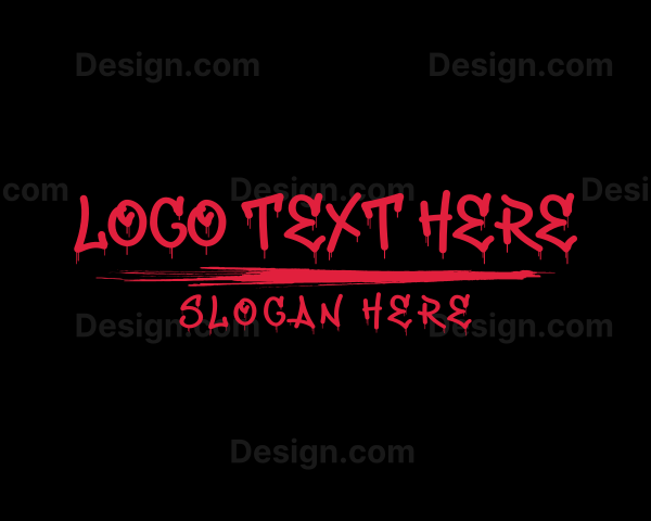 Scary Horror Brush Logo