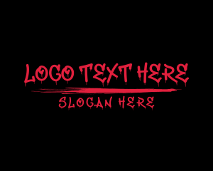 Scary Horror Brush Logo