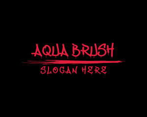 Scary Horror Brush logo design