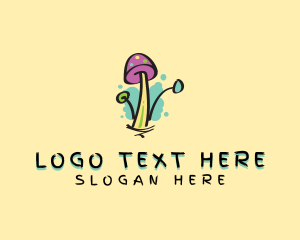 Graffiti Mushroom Cartoon logo