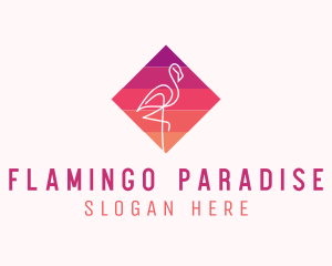 Flamingo Bird Aviary logo design