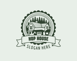 Cabin House Roofing logo design