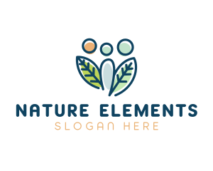 Nature Leaf People Community logo design