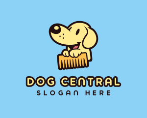 Dog Grooming Comb logo design