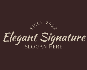 Minimalist Signature Wordmark logo design