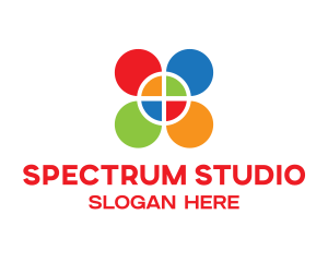 Colored Geometric Petals logo