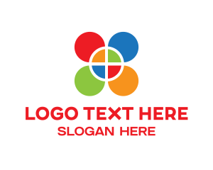Color - Colored Geometric Petals logo design