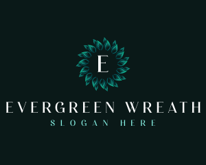 Leaf Spa Wreath logo design