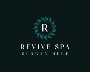 Leaf Spa Wreath logo design