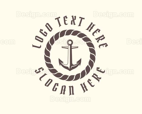 Marine Pirate Anchor Logo