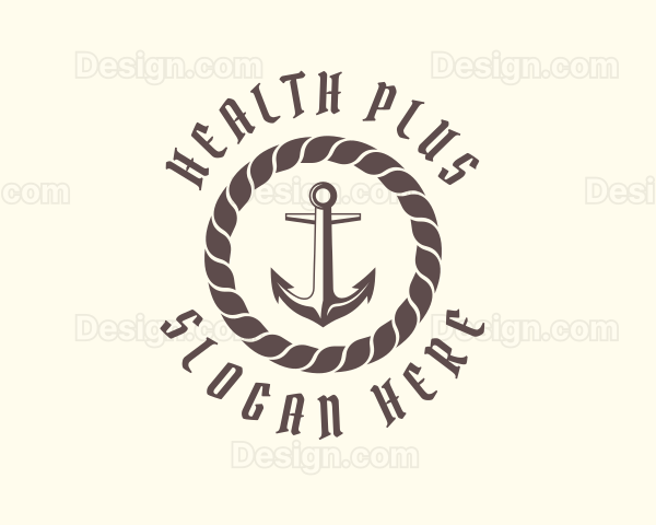 Marine Pirate Anchor Logo