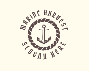 Marine Pirate Anchor logo design