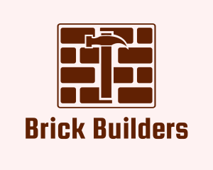 Concrete Brick Hammer logo design