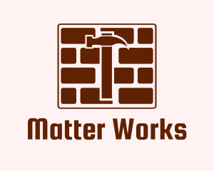 Concrete Brick Hammer logo design