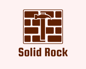 Concrete Brick Hammer logo design