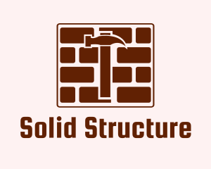 Concrete Brick Hammer logo design