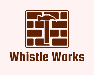 Concrete Brick Hammer logo design