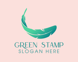 Green Feather Wellness logo design