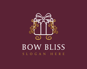 Ribbon Gift Present  logo design