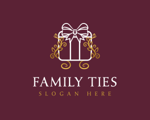 Ribbon Gift Present  logo design