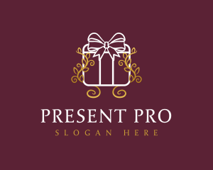 Ribbon Gift Present  logo design