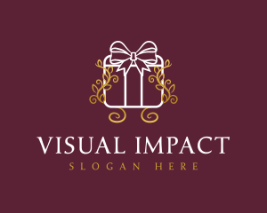 Ribbon Gift Present  logo design