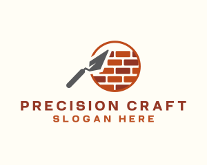 Trowel Brick Construction logo design