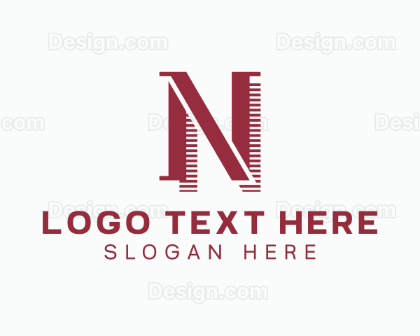 Retro Shadow Business Letter N Logo