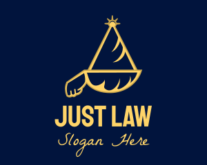Gold Justice Hand logo