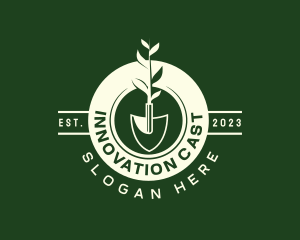 Planting Shovel Lawn Logo