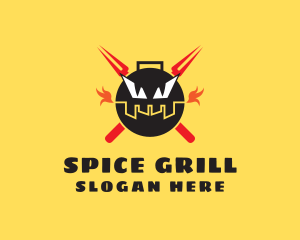 Evil Barbeque Grill logo design