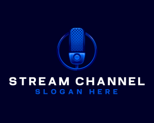 Audio Microphone Streaming logo design