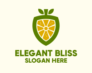 Lemon Fruit Shield  Logo