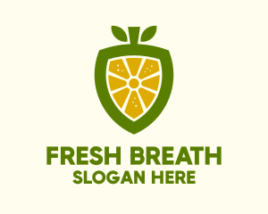 Lemon Fruit Shield  logo design