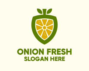 Lemon Fruit Shield  logo design