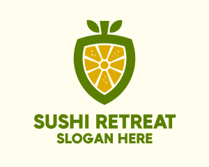 Lemon Fruit Shield  logo design