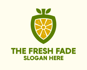 Lemon Fruit Shield  logo design