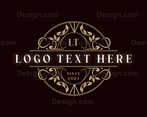 Luxury Leaf Wreath Logo