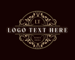 Luxury Leaf Wreath logo