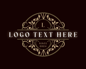 Luxury Leaf Wreath Logo