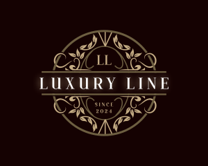 Luxury Leaf Wreath logo design