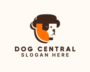 Cute Puppy Pet logo design