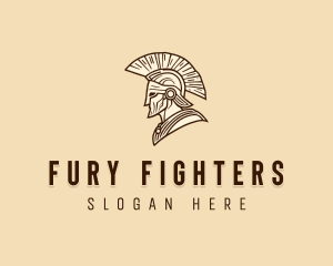 Medieval Warrior Spartan logo design