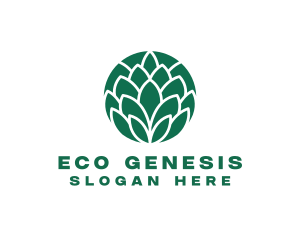 Green Eco Leaf logo design