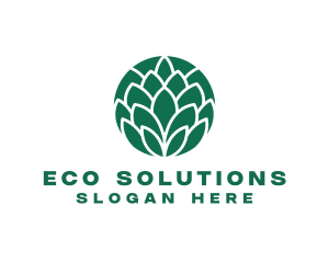 Green Eco Leaf logo design