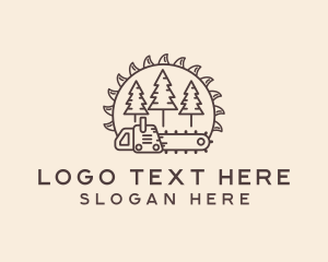 Chainsaw Tree Log logo