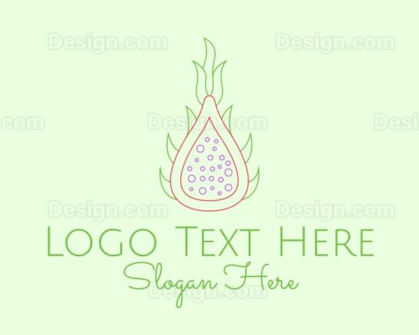 Minimalist Dragon Fruit Logo