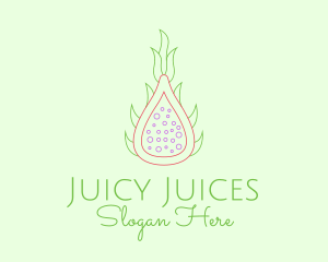 Minimalist Dragon Fruit  logo