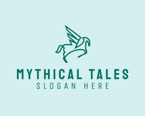 Flying Mythological Pegasus  logo