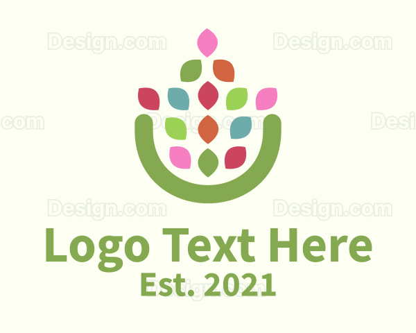 Modern Flower Petal Logo